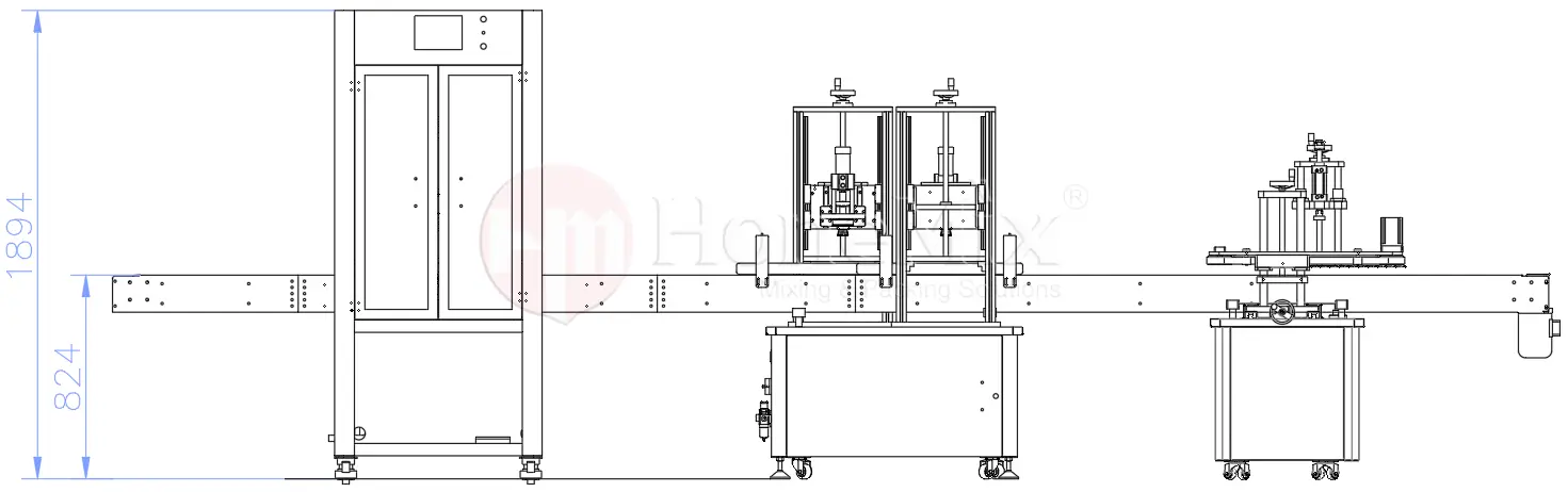 Perfume Filling Line Technical Drawing hpm-apf-perfume-vacuum-filling-and-crimping-line-technical-drawing