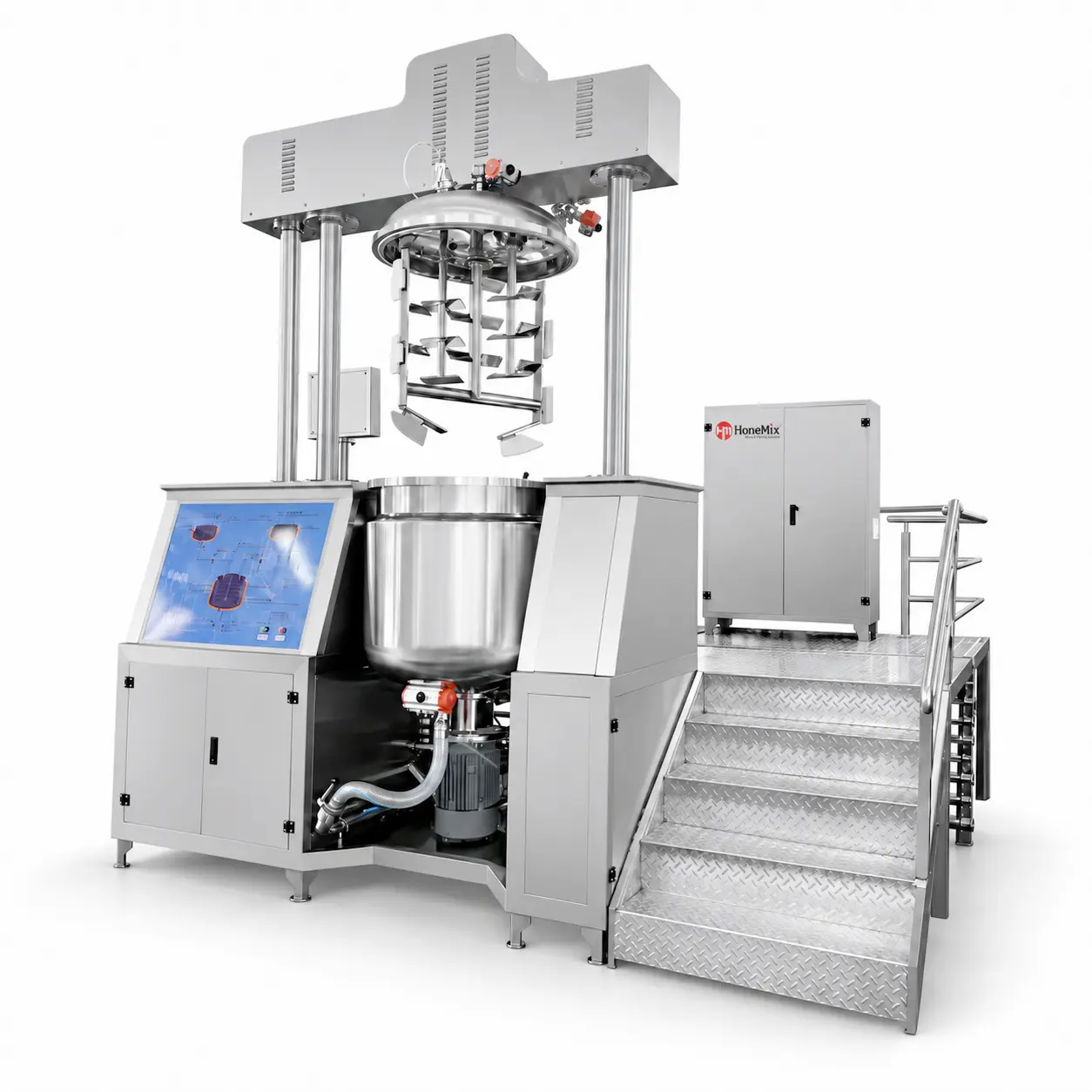 HVE-ADH Dual Hydraulic Vacuum Emulsifying Mixer 500–5,000 L