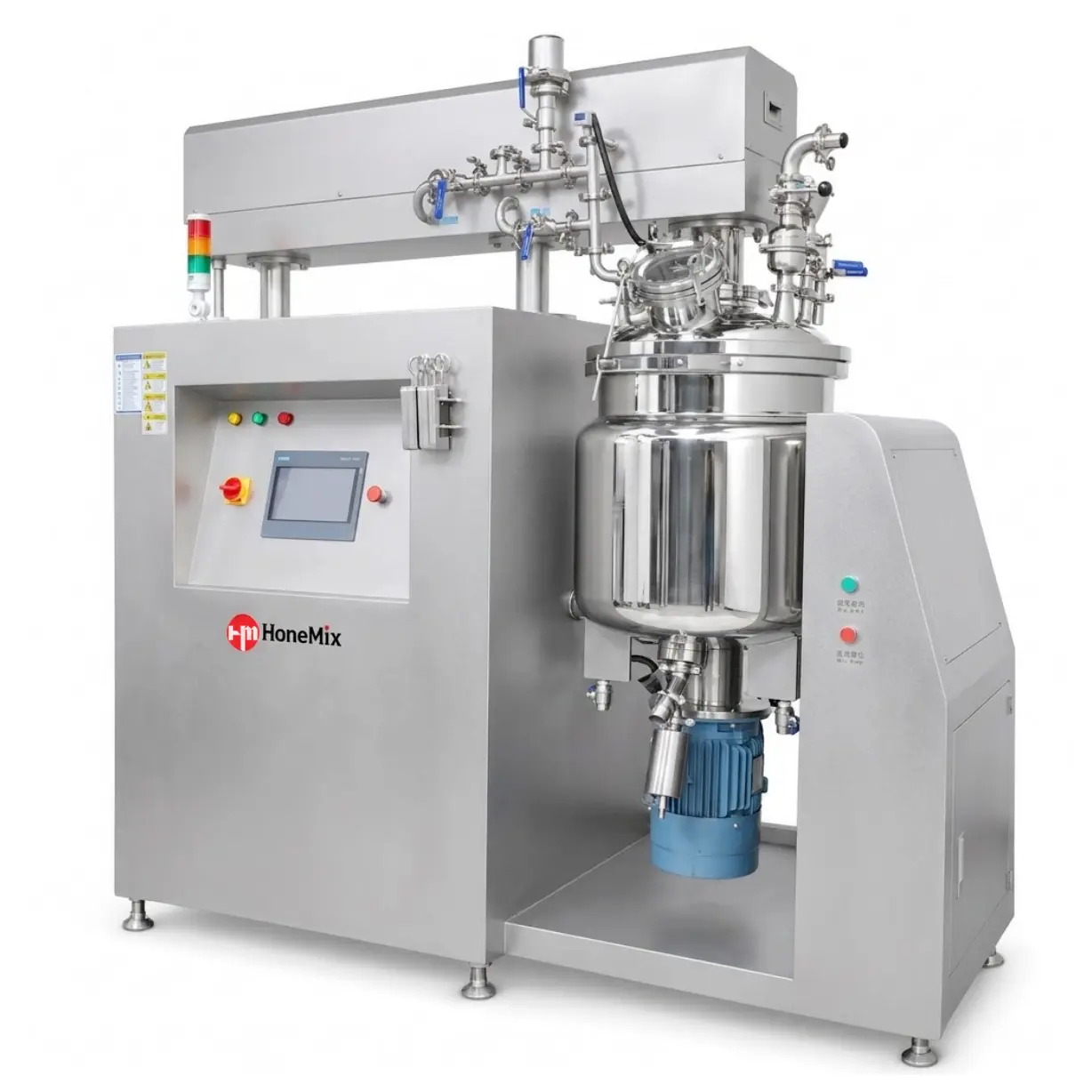 HVE-BFT PLC Hydraulic Lifting Vacuum Emulsifier for Small- to Medium-Scale Production 100–500L