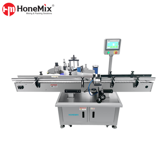 Wrap-Around-Round-Bottle-Labeling-Machine-Full-Machine-View