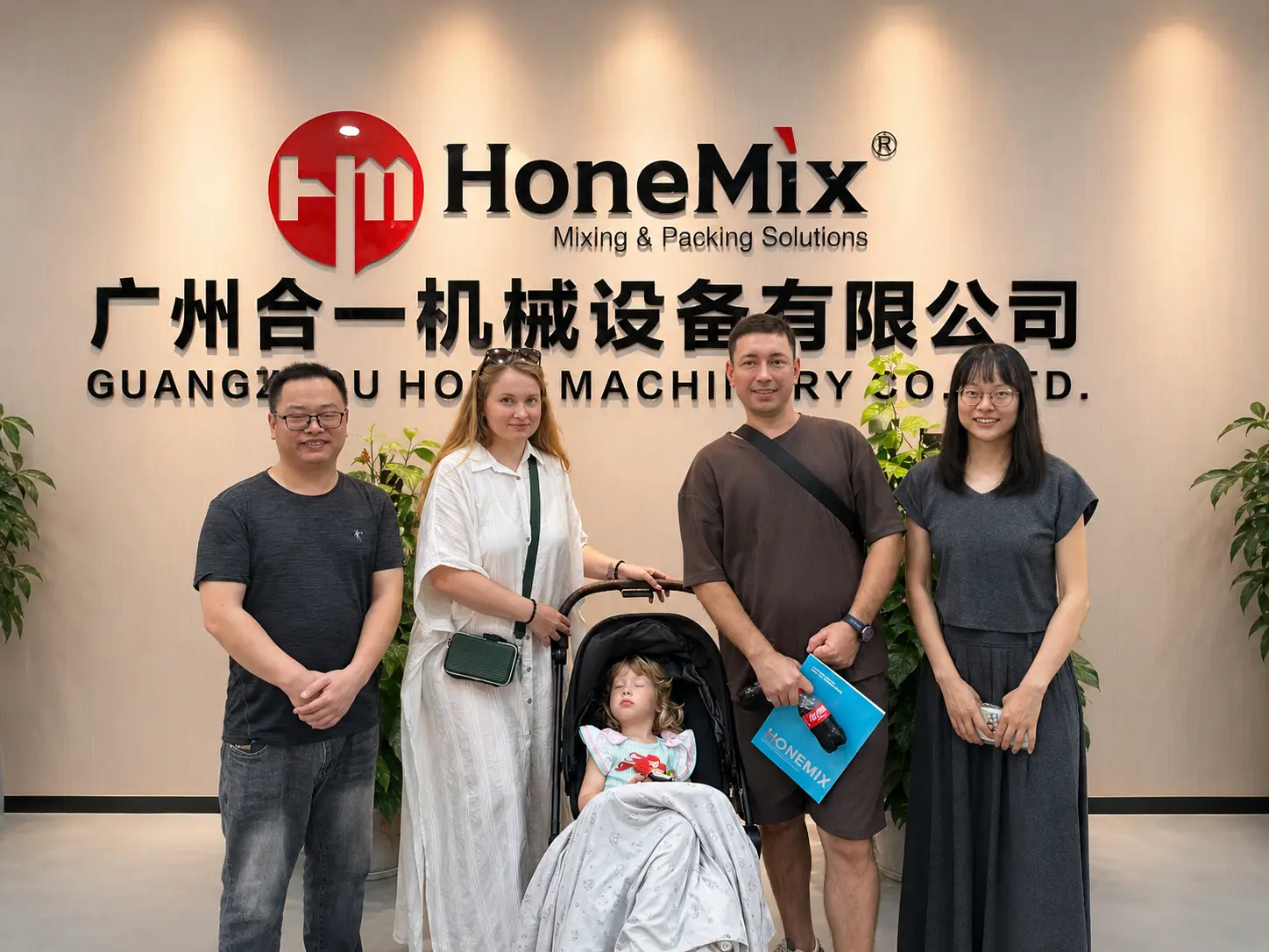 Russia Customer Group Photo After Perfume Machine Project Discussion At HONEMIX
